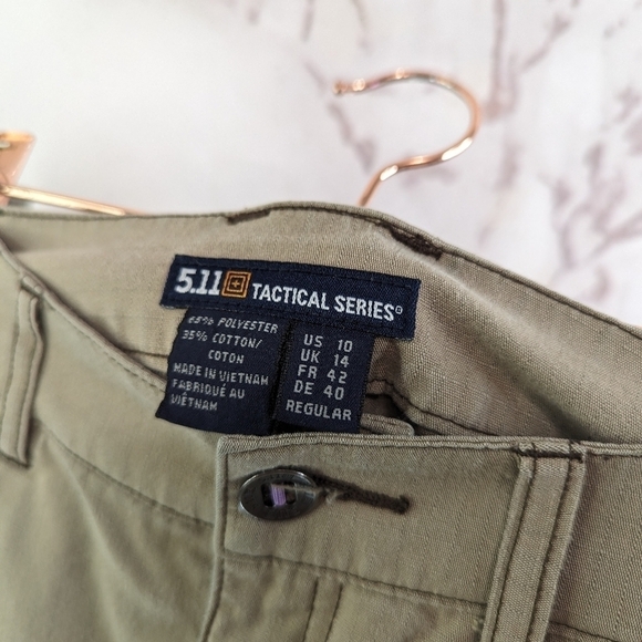511 Tactical Pants Women 10 X 31 Khaki Tan Brown Pockets Cirrus Ripstop 5.11 - Picture 3 of 13